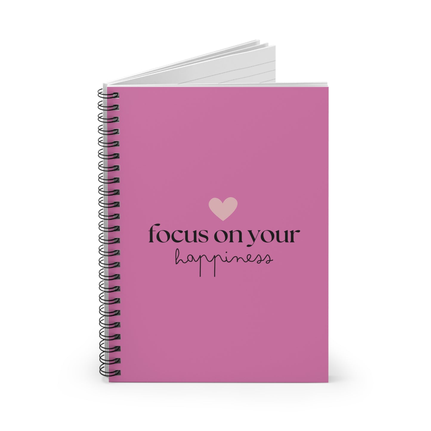 Libreta Rosa Focus on Your Happiness Un Espacio para tus Ideas y Momentos de Felicidad