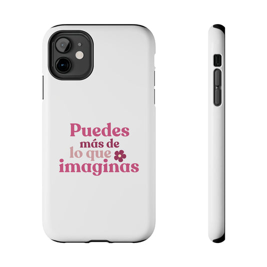 Funda para teléfono "Puedes más de lo que imaginas" Resistente a impactos, diseño minimalista exclusivo