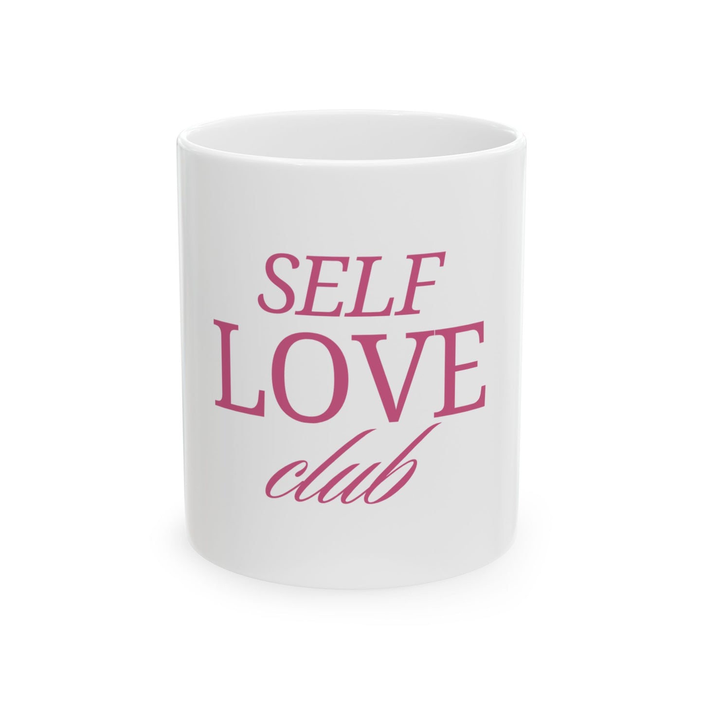 Taza de cerámica "SELF LOVE club- 11 oz, Resistente y libre de BPA