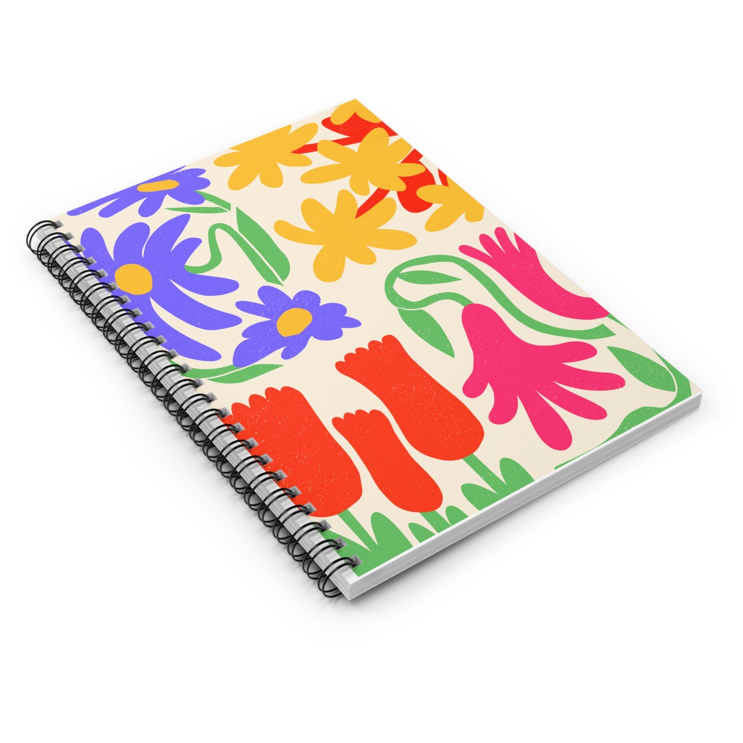 Libreta con Flores Coloridas Estilo Vibrante y 118 Páginas para Inspirarte