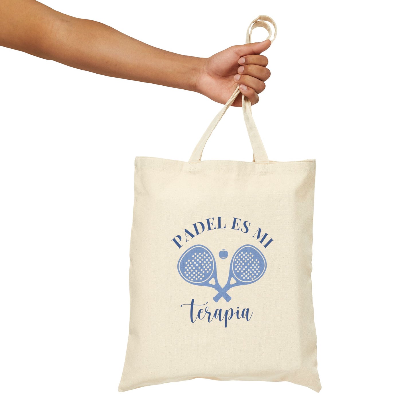 Bolsa tote diseño exclusivo sport "Padel es mi terapia"- 100% algodón, resistente