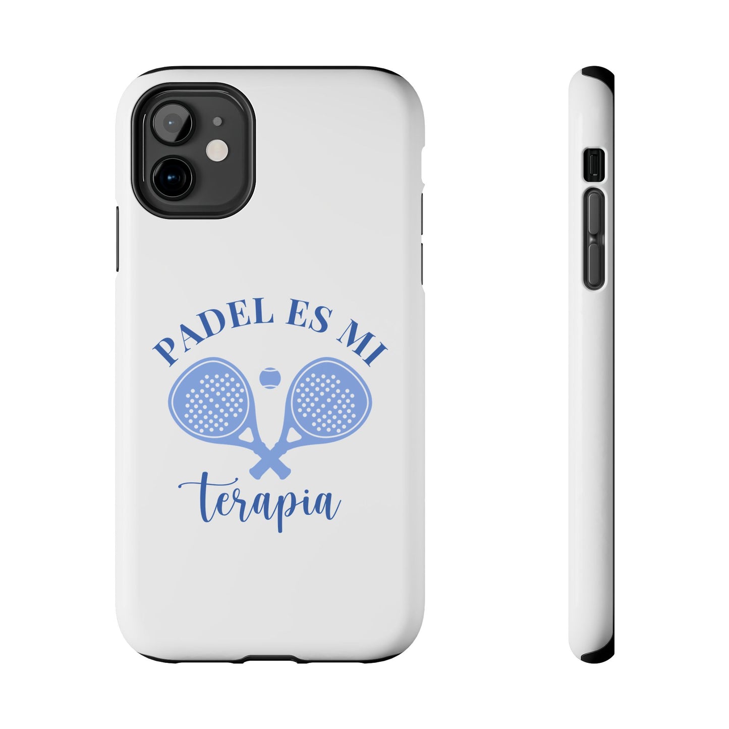 Funda para teléfono estilo deportivo "Padel es mi terapia"- Resistente  a impactos