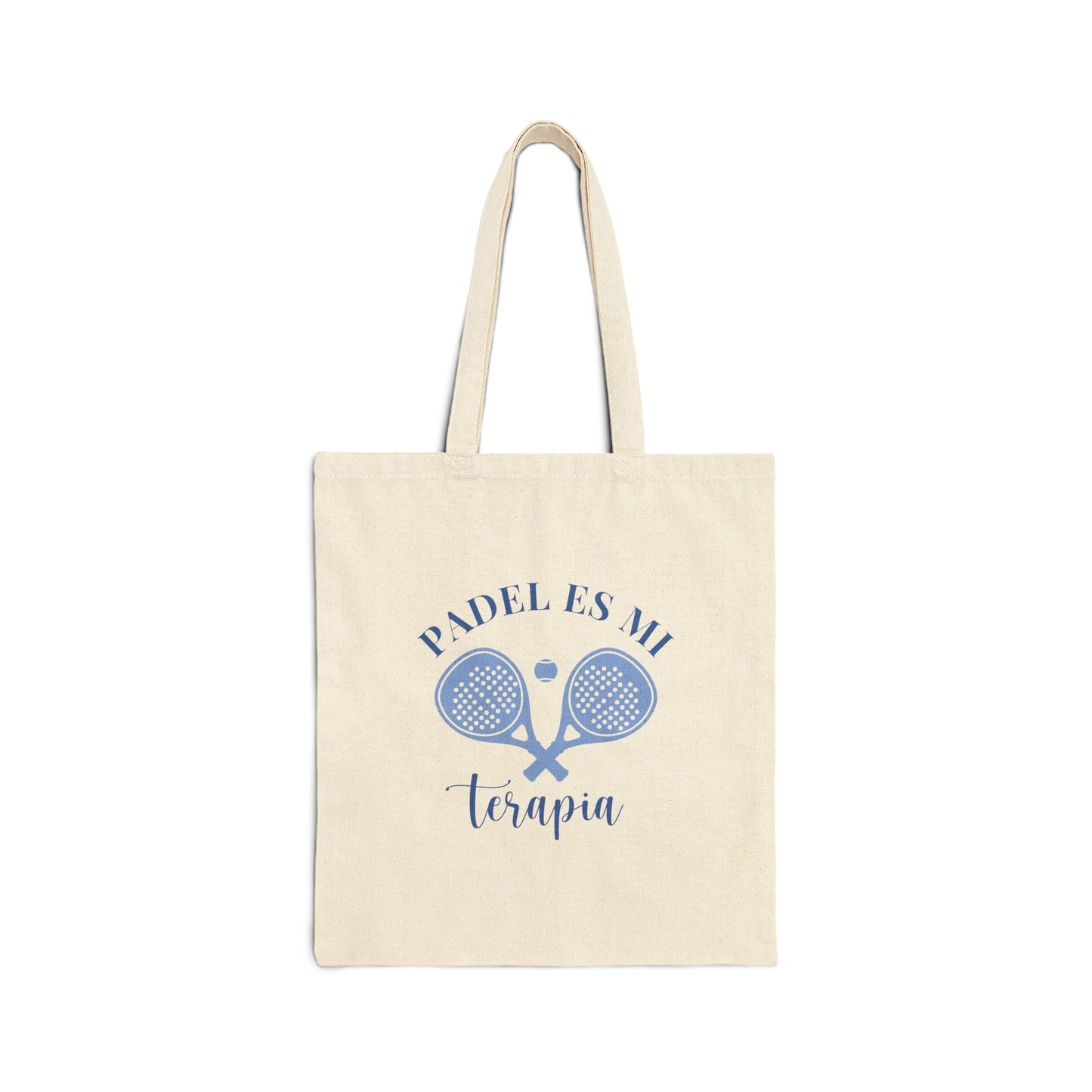 Bolsa tote diseño exclusivo sport "Padel es mi terapia"- 100% algodón, resistente