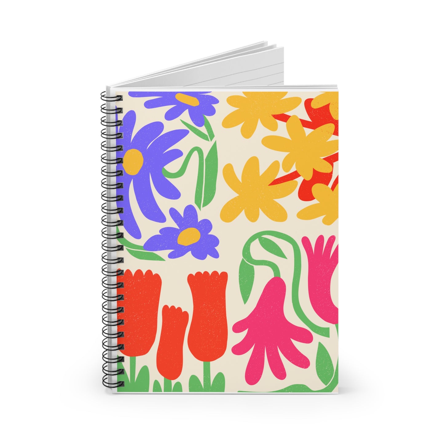 Libreta con Flores Coloridas Estilo Vibrante y 118 Páginas para Inspirarte